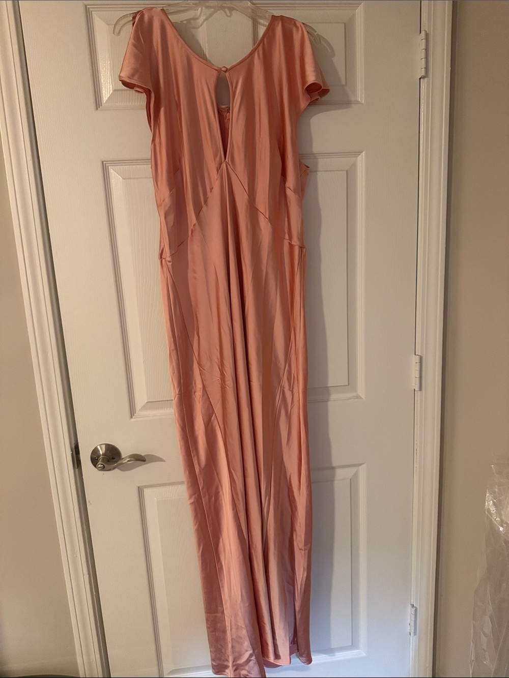 Old Navy Peach Satin Occasion Dress